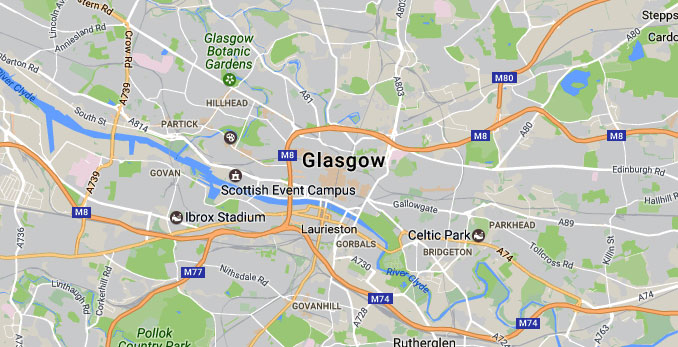 Megawhite Express Teeth Whitening - Glasgow Map